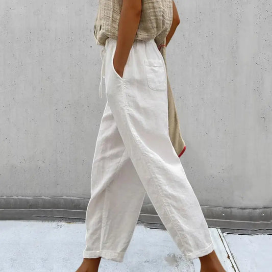 Vèla | Pantaloni in lino naturale